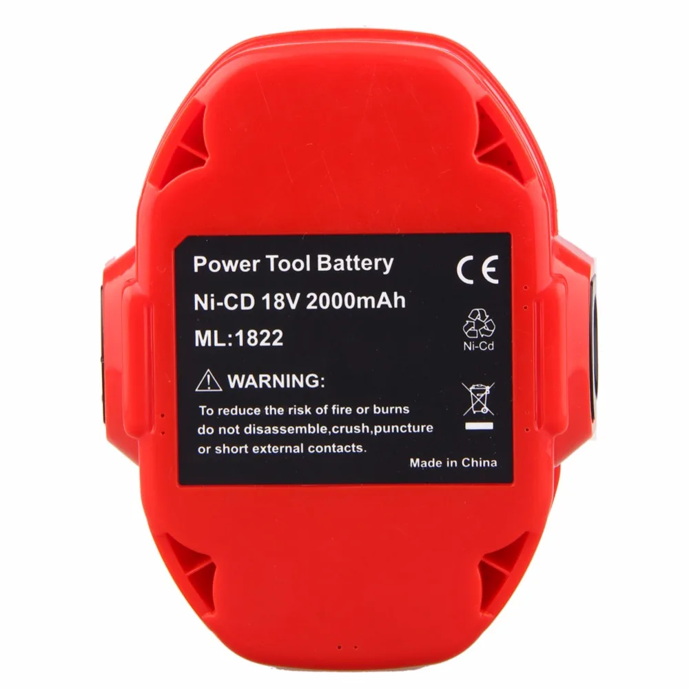 2 PCS ELEOPTION 18V 2.0AH 2000mAh Ni-CD Rechargeable Power Tool Battery for MAKITA 1822 192826-5 192827-3 PA18 18 Volt
2 PCS ELEOPTION 18V 2.0AH 2000mAh Ni-CD Rechargeable Power Tool Battery for MAKITA 1822 192826-5 192827-3 PA18 18 Volt