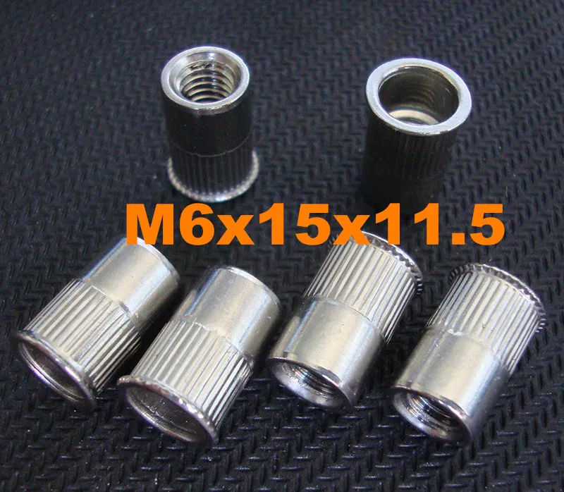 100 шт./лот M6 * 15*11,5 заклепка с потайной головкой из нержавеющей стали с накаткой
100 шт./лот M6 * 15*11,5 заклепка с потайной головкой из нержавеющей стали с накаткой