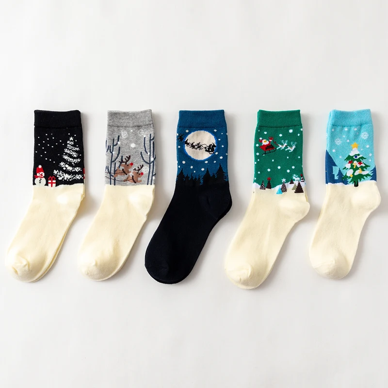 Lady's Casual socks Cotton Women's Sock Santa Claus Garments Cartoon Snowman breathable Christmas sock Holiday Gift Crew Sock
Lady's Casual socks Cotton Women's Sock Santa Claus Garments Cartoon Snowman breathable Christmas sock Holiday Gift Crew Sock