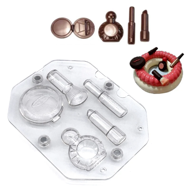 Wholesale 6 pcs/lot Stereo Cosmetics Chocolate Mold With Magnets Baking DIY Candy Jelly Fondant Cake Decorating Tools
Wholesale 6 pcs/lot Stereo Cosmetics Chocolate Mold With Magnets Baking DIY Candy Jelly Fondant Cake Decorating Tools