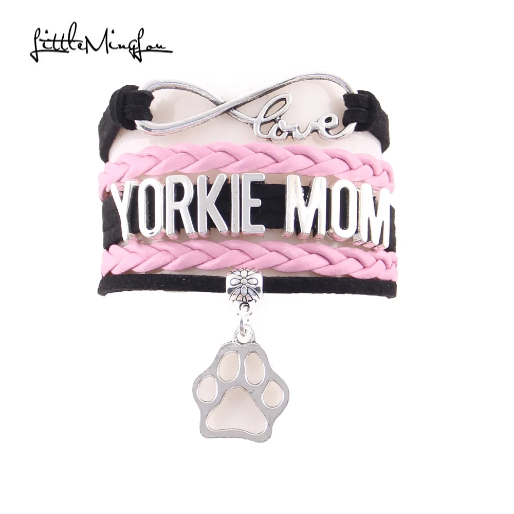 Little Minglou Infinity love YORKIE MOM Bracelet dog paw charm leather wrap bracelets & bangles for women jewelry drop shipping
Little Minglou Infinity love YORKIE MOM Bracelet dog paw charm leather wrap bracelets & bangles for women jewelry drop shipping