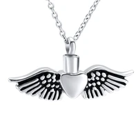 Angel Wings Heart Shape Urn Necklace Memorial Ashes Keepsake Cremation Jewelry Stainless steel Urn Locket Pendant
Angel Wings Heart Shape Urn Necklace Memorial Ashes Keepsake Cremation Jewelry Stainless steel Urn Locket Pendant