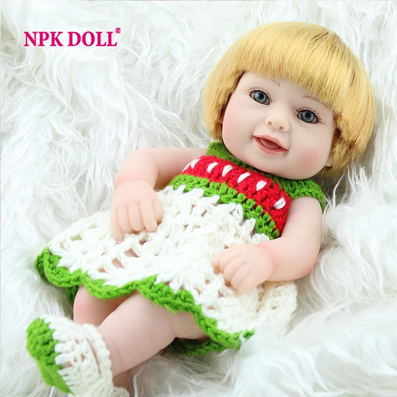 NPKDOLL Reborn Baby Doll виниловая кукла со смайликом для новорожденных девочек 10 дюймов