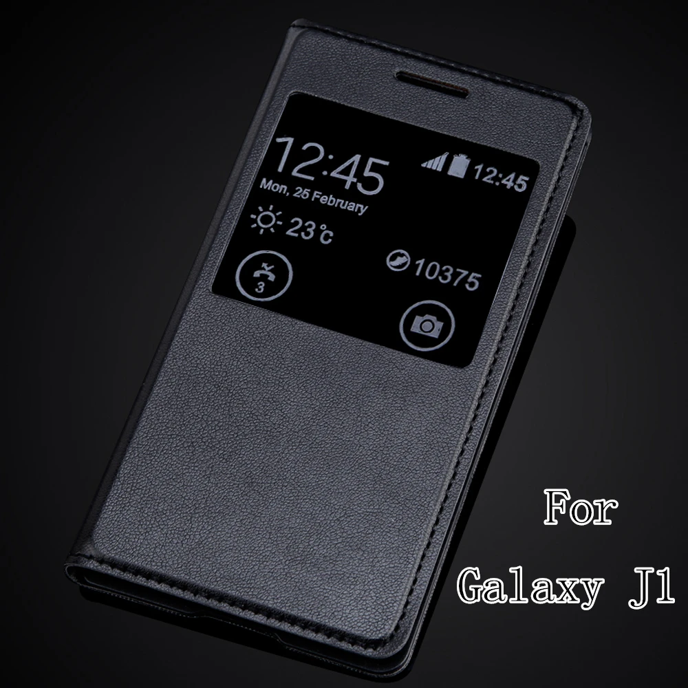 Роскошный Ультратонкий чехол для Samsung Galaxy J1 J100 J100F J100H задняя крышка с окошком