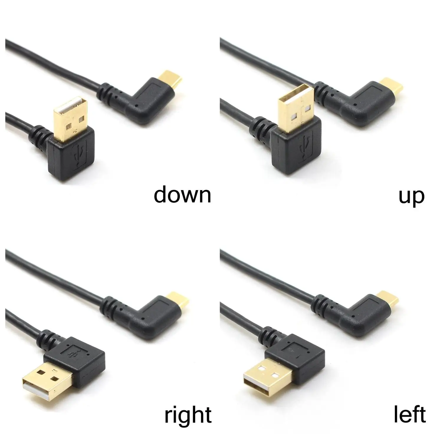 Кабель USB Type C для быстрой зарядки кабель и передачи данных под углом 90 градусов 25