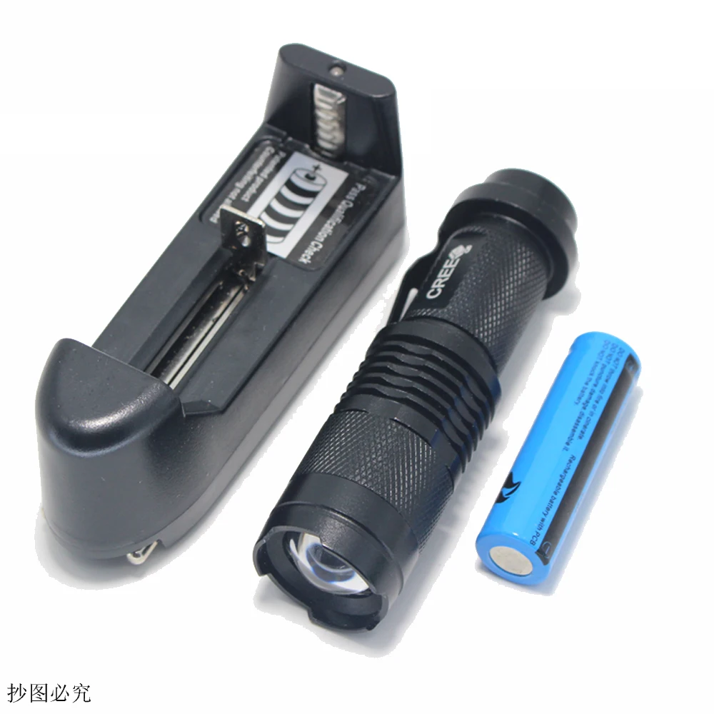 

high-quality Mini Black Brand 2000LM Waterproof LED Flashlight 3 Modes Zoomable LED Torch penlight free shipping