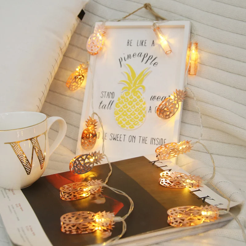 Rose Gold Light pineapple 10 LED Lantern String Lights hoiliday light for Bedroom Battery Powered
Rose Gold Light pineapple 10 LED Lantern String Lights hoiliday light for Bedroom Battery Powered