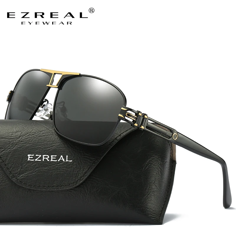

EZREAL New Arrival Polarized Sunglasses Men Brand Designer Fashion Eyes Protect Sun Glasses With EZREAL Box gafas de sol A377