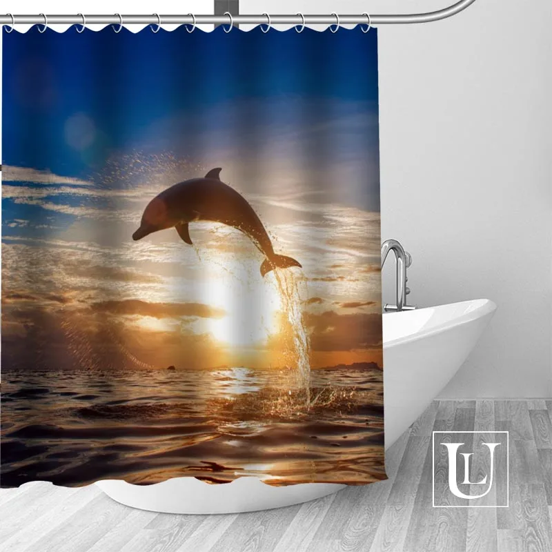 Custom Dolphin Curtain Fabric Modern Shower Curtain bathroom beautiful Curtains Bath decor Polyester Cloth Waterproof
Custom Dolphin Curtain Fabric Modern Shower Curtain bathroom beautiful Curtains Bath decor Polyester Cloth Waterproof