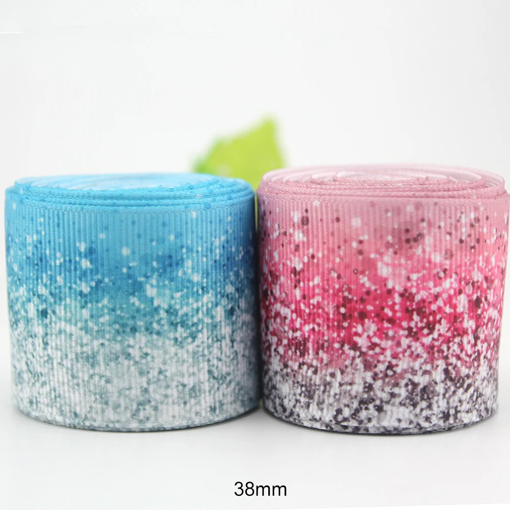 Pink Blue Gradient hot transfer Printed 38mm Grosgrain Ribbon Set 10 yards DIY Handmade Gift Packing Wedding Decoration ribbons
Pink Blue Gradient hot transfer Printed 38mm Grosgrain Ribbon Set 10 yards DIY Handmade Gift Packing Wedding Decoration ribbons