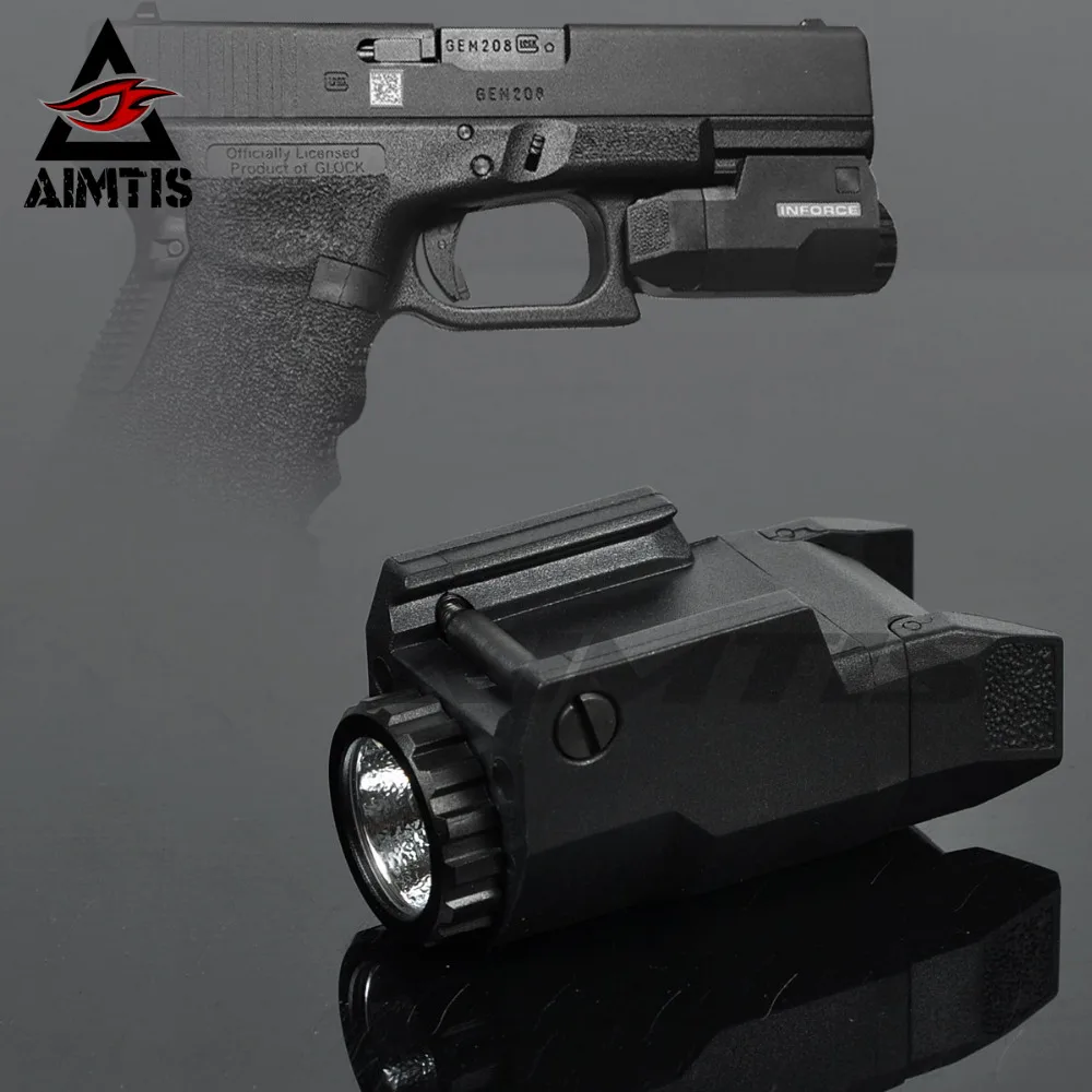 AIMTIS Compact APL Tactical Glock Pistol Light Constant/Momentary/Strobe Flashlight LED White Light For Glock Rails
AIMTIS Compact APL Tactical Glock Pistol Light Constant/Momentary/Strobe Flashlight LED White Light For Glock Rails
