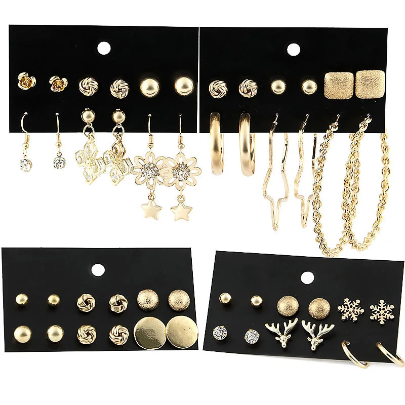 European and American Exaggerated Personality Alloy Combination Earnail Snowflake Pearl Fruit Earring Earring Combination Set
European and American Exaggerated Personality Alloy Combination Earnail Snowflake Pearl Fruit Earring Earring Combination Set