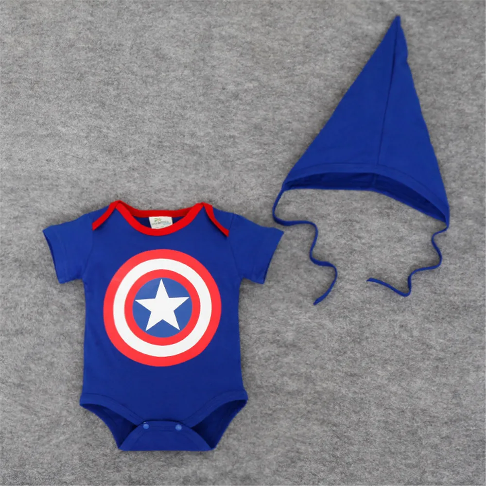 Summer Newborn Baby Romper Short Sleeve Jumpsuit Cute Blue/White Star Printed Baby Rompers With Cap
Summer Newborn Baby Romper Short Sleeve Jumpsuit Cute Blue/White Star Printed Baby Rompers With Cap