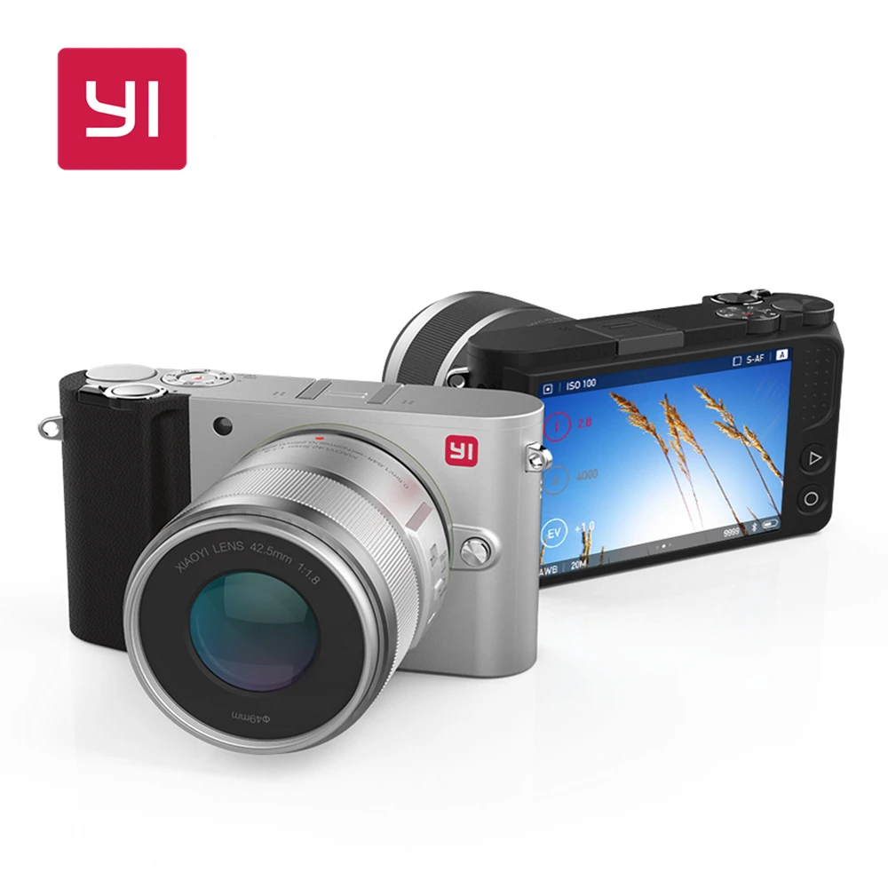 YI M1 беззеркальных цифровой Камера 4 К/30fps 3 0 "ЖК дисплей 20MP видео Регистраторы WI FI