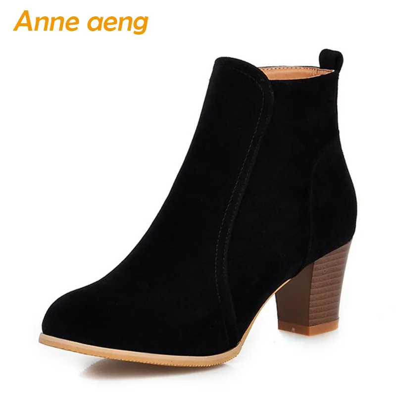 2019 New Winter Women Ankle Boots High Square Heel Round Toe Zipper Sexy Women Shoes Black Warm Short Boots Big Size 33-43
2019 New Winter Women Ankle Boots High Square Heel Round Toe Zipper Sexy Women Shoes Black Warm Short Boots Big Size 33-43