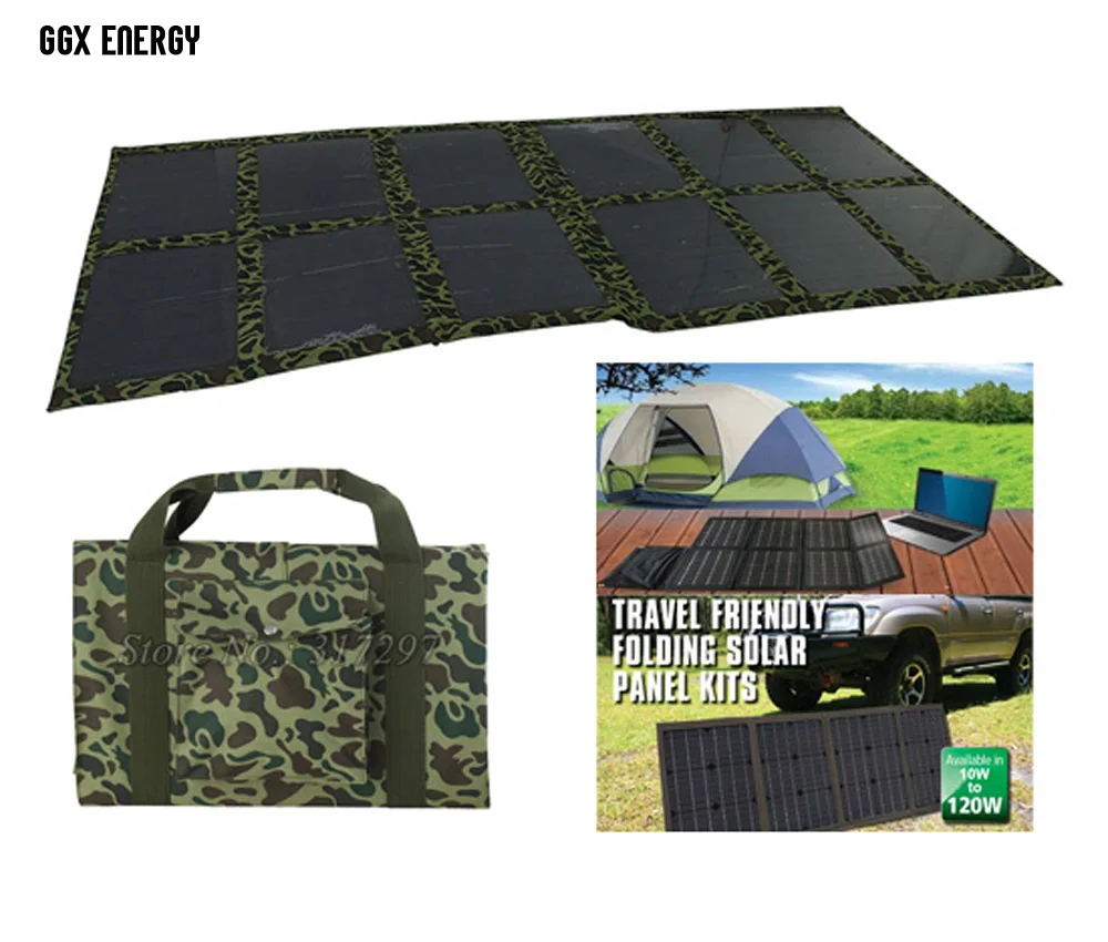 GGX ENERGY Folding Kits 120 watt Monocrystalline Solar Panel Solar Cell Solar Powered 12V Battery Charger for 4x4 and Camping
GGX ENERGY Folding Kits 120 watt Monocrystalline Solar Panel Solar Cell Solar Powered 12V Battery Charger for 4x4 and Camping