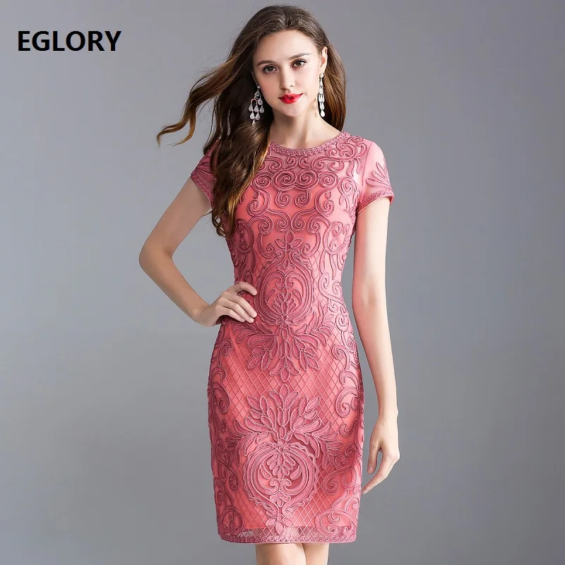 European Plus Size Dress for Women Party Elegant Female O-Neck Tulle Lace Embroidery Short Sleeve Bodycon Sexy Hip Package Dress
European Plus Size Dress for Women Party Elegant Female O-Neck Tulle Lace Embroidery Short Sleeve Bodycon Sexy Hip Package Dress
