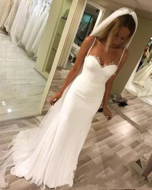 sexy Spaghetti Straps Beach Mermaid Wedding Dress With Sleeveless Floor Length Boho Bridal Dress wedding gown Custom Made
sexy Spaghetti Straps Beach Mermaid Wedding Dress With Sleeveless Floor Length Boho Bridal Dress wedding gown Custom Made