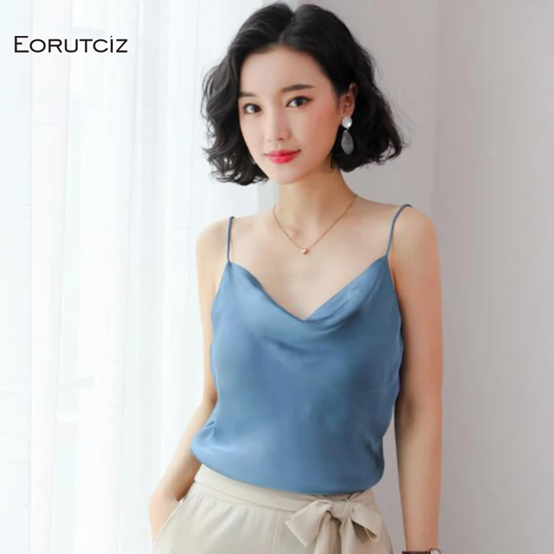 EORUTCIZ Summer Sexy Camis Women Chiifon Halter Tank Top Slim Female Black Basic Shirt V neck Spring Tops LM419
EORUTCIZ Summer Sexy Camis Women Chiifon Halter Tank Top Slim Female Black Basic Shirt V neck Spring Tops LM419