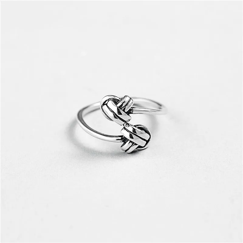 Фото Женское кольцо унисекс из серебра 100% пробы с узлом и шариком|Кольца| |