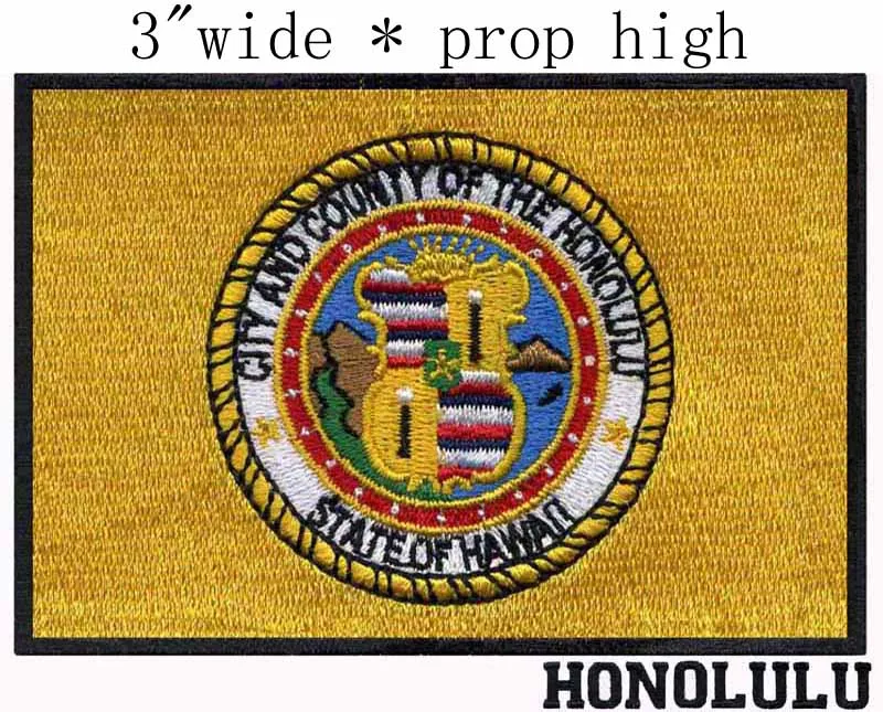 Honolulu, Hawaii USA Flag 3" wide embroidery patch for Original home/embroidered patches for kids/handmade labels
Honolulu, Hawaii USA Flag 3" wide embroidery patch for Original home/embroidered patches for kids/handmade labels