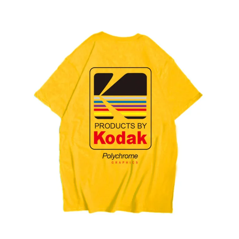 Новинка высокое качество логотип Kodak Мужская футболка для фотографа Ретро стиль