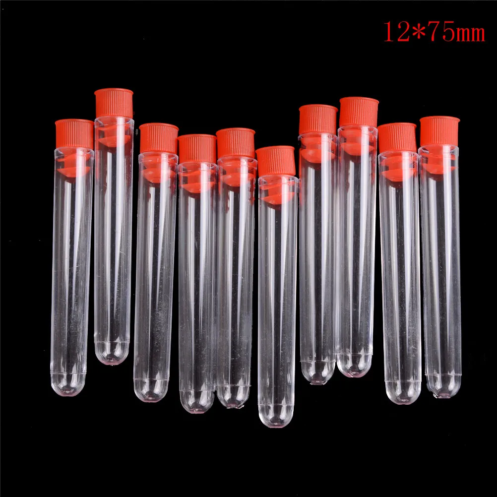 10pcs/lot Transparent Plastic Laboratory Test Tubes With Lids Vial Sample Containers Wholesale Lab Supplies 12*75mm
10pcs/lot Transparent Plastic Laboratory Test Tubes With Lids Vial Sample Containers Wholesale Lab Supplies 12*75mm