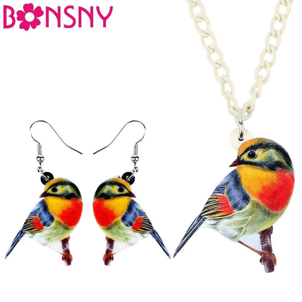 Bonsny Acrylic Jewelry Sets Smart Cartoon Colorful Bird Necklace Earrings Choker Fashion Pendant For Women Girls Gift Decoration
Bonsny Acrylic Jewelry Sets Smart Cartoon Colorful Bird Necklace Earrings Choker Fashion Pendant For Women Girls Gift Decoration