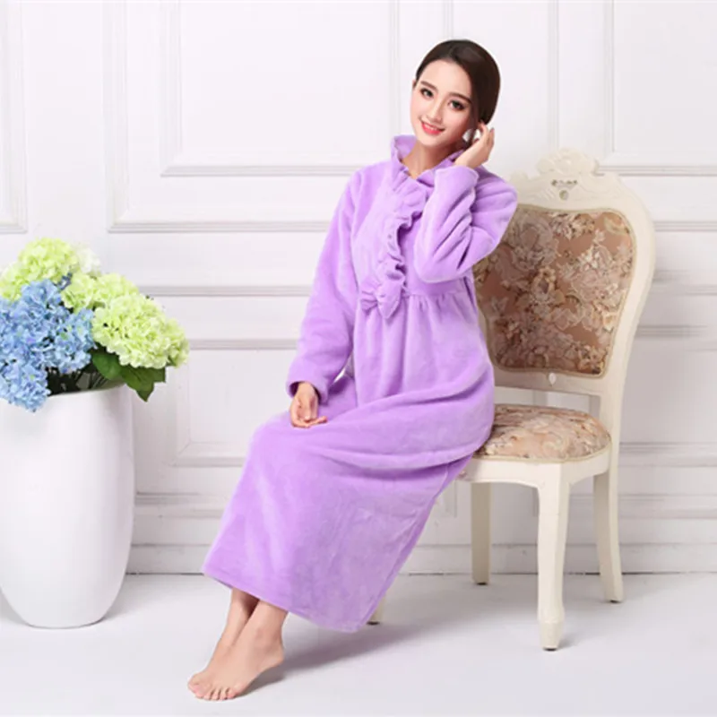 Autumn and winter ladies long Nightgowns Warm and luxurious flannel princess long sleeve plus size purple sleepwear nightdress
Autumn and winter ladies long Nightgowns Warm and luxurious flannel princess long sleeve plus size purple sleepwear nightdress