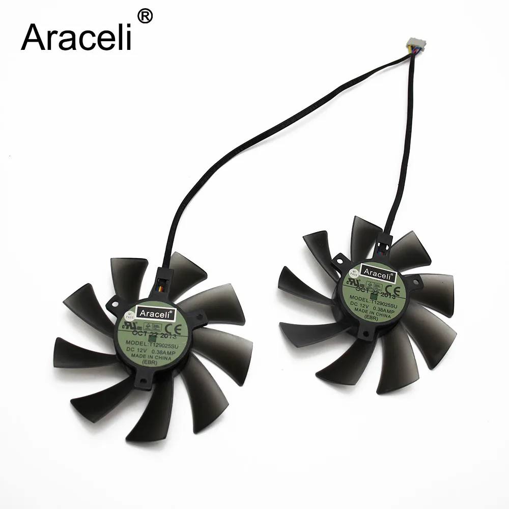 Бесплатная доставка T129025SU 12В 0.38A 4PIN для ASUS HD7970 HD7950 GTX680 DirectCU II вентилятор