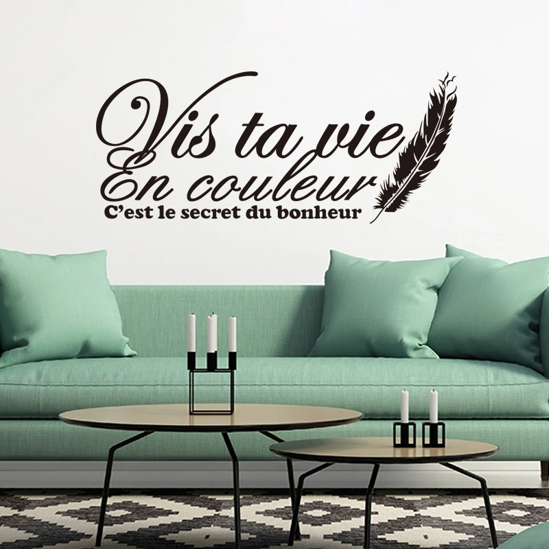 Wall Sticker French Citation Vis Ta Vie En Couleur Vinyl Decal Art Wallpaper Living Room Home Decor Poster House Decoration
Wall Sticker French Citation Vis Ta Vie En Couleur Vinyl Decal Art Wallpaper Living Room Home Decor Poster House Decoration