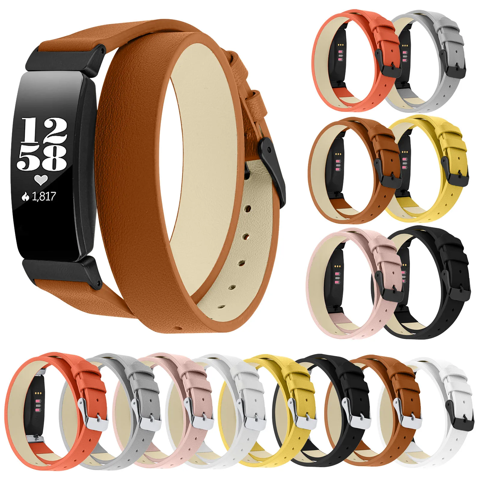 Double-Tours Leather Band for Fitbit Inspire Genuine Cowhide Leather Watch Strap for Fitbit Inspire HR Smart Bracelet Belts
Double-Tours Leather Band for Fitbit Inspire Genuine Cowhide Leather Watch Strap for Fitbit Inspire HR Smart Bracelet Belts
