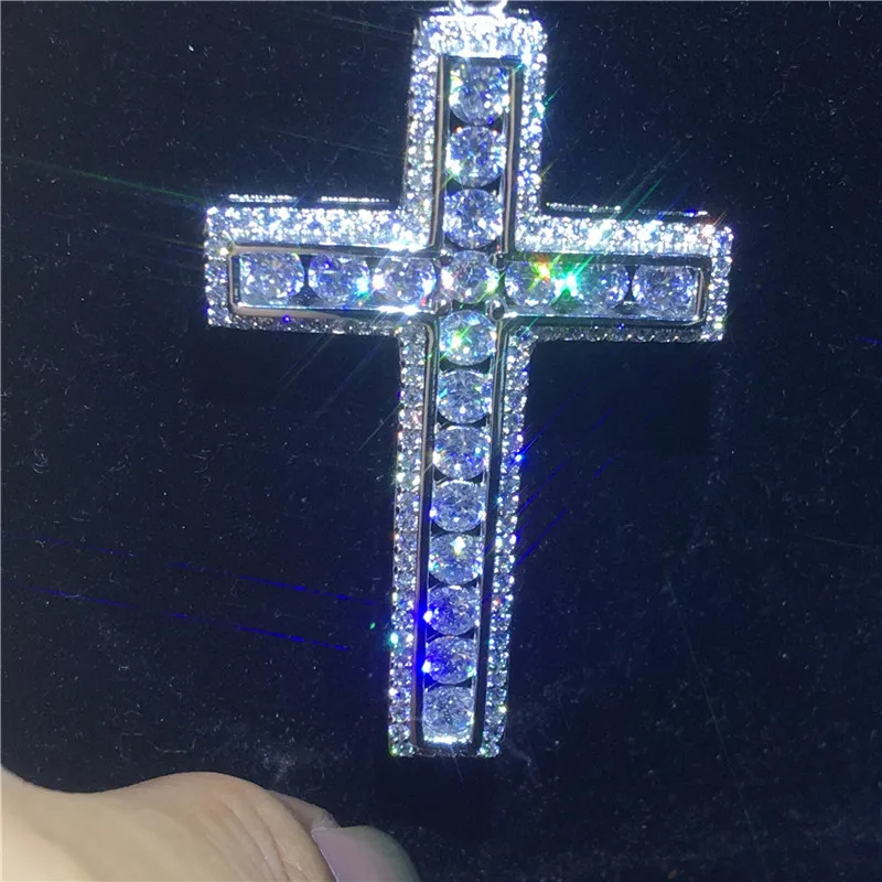 Vecalon Fashion Tennis Cross pendant 925 Sterling silver 5A Cz Stone cross Pendant necklace for Women Men Party Wedding Jewelry
Vecalon Fashion Tennis Cross pendant 925 Sterling silver 5A Cz Stone cross Pendant necklace for Women Men Party Wedding Jewelry