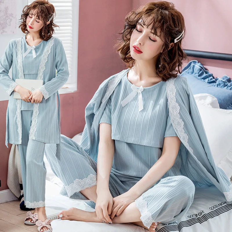 3pcs/set Maternity Nursing Pajamas Cotton Breastfeeding Sleepwear Clothes For Pregnant Women Spring Autumn Pregnancy Nightwear
3pcs/set Maternity Nursing Pajamas Cotton Breastfeeding Sleepwear Clothes For Pregnant Women Spring Autumn Pregnancy Nightwear