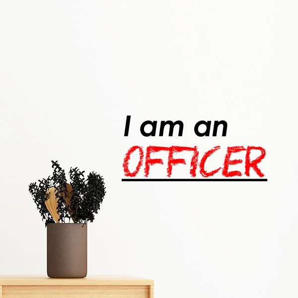 Quote I Am An Officer Removable Wall Sticker Art Decals Mural DIY Wallpaper for Room Decal
Quote I Am An Officer Removable Wall Sticker Art Decals Mural DIY Wallpaper for Room Decal
