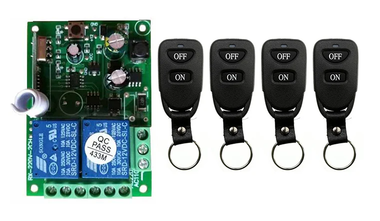 AC85V 110V 220V 250V 2CH Remote Control Light Switch Relay Output Radio Receiver Module+Belt buckle Transmitter garage door lamp
AC85V 110V 220V 250V 2CH Remote Control Light Switch Relay Output Radio Receiver Module+Belt buckle Transmitter garage door lamp