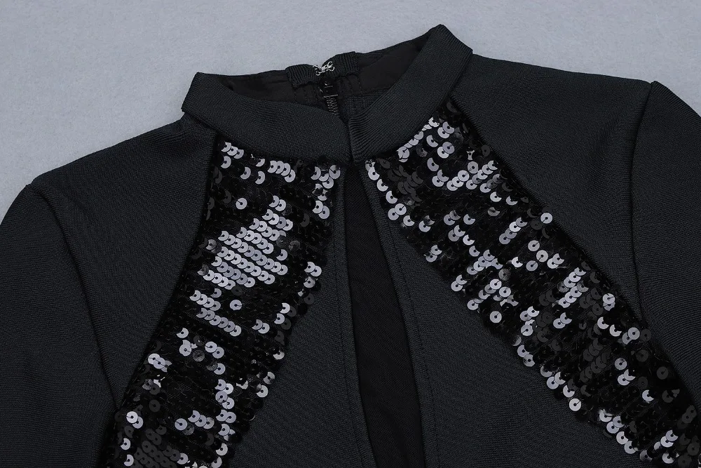 2019 New Arrival Women black Sequined Bandage dress O-Neck long sleeve Vestidos bodycon Celebrity evening Party dresses
2019 New Arrival Women black Sequined Bandage dress O-Neck long sleeve Vestidos bodycon Celebrity evening Party dresses