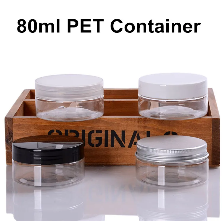 60 X (2.7oz)80ml Clear PET Plastic Empty Cream Bottles Jars With Aluminium/PP Lid
60 X (2.7oz)80ml Clear PET Plastic Empty Cream Bottles Jars With Aluminium/PP Lid