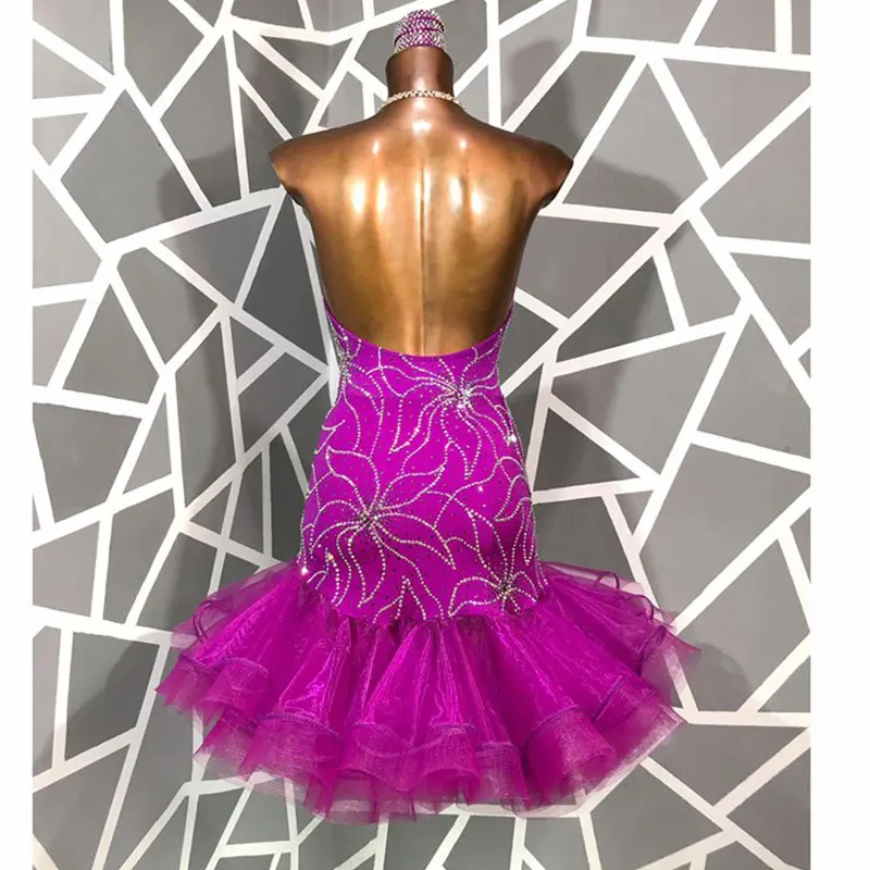 purple Latin dance dress women Sexy backless dress for latin dancing Cha Cha Rumba Samba Tango dance dresses Lace Short skirt
purple Latin dance dress women Sexy backless dress for latin dancing Cha Cha Rumba Samba Tango dance dresses Lace Short skirt