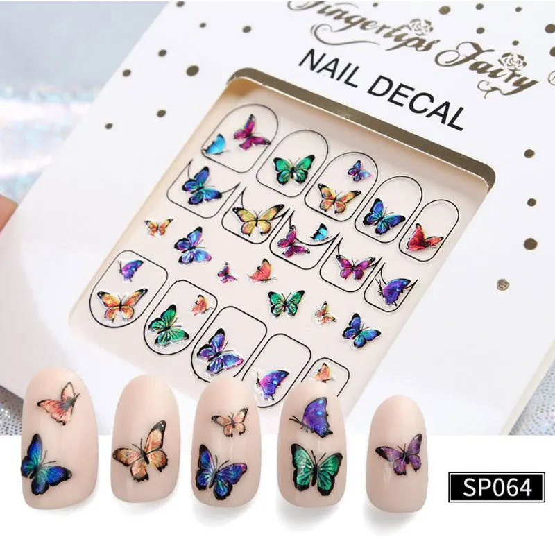 10pcs Nail Decals 3D bronzing laser fingernail ornaments patch imitation drill nail sticker Butterfly
10pcs Nail Decals 3D bronzing laser fingernail ornaments patch imitation drill nail sticker Butterfly