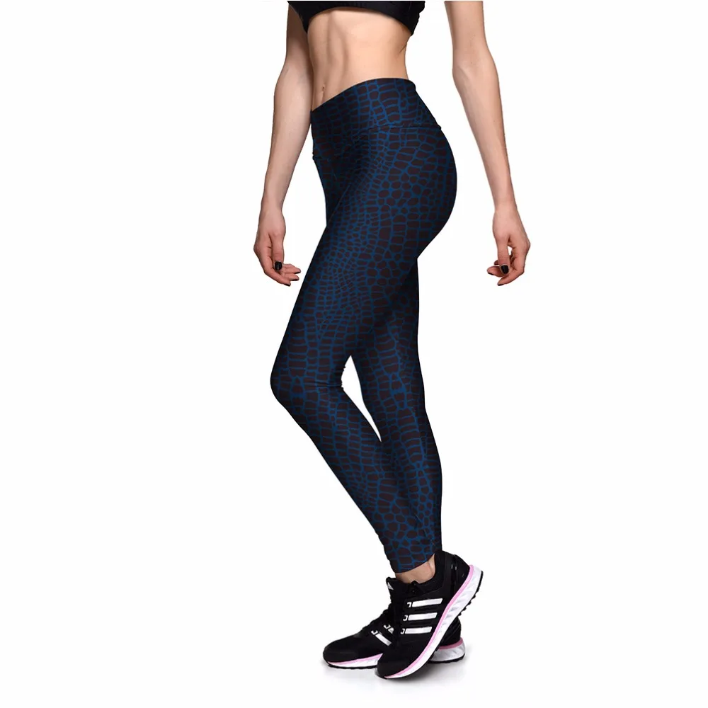 2017 Summer Style Women's Sexy Leggings Blue Leopard 3D Print Women High waist Pants Trousers Ropa Mujer plus size | Женская одежда