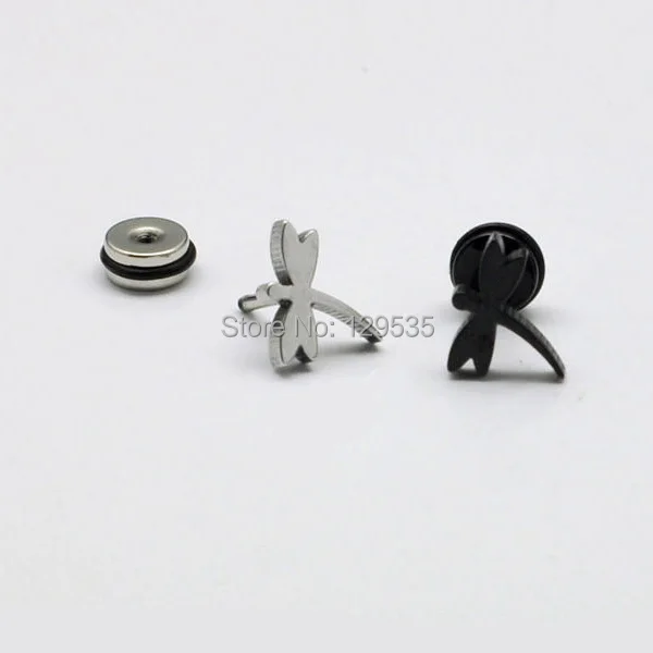 New Fashion Cute Dragonfly White Black titanium steel Fashion Women screw stud earrings free shipping
New Fashion Cute Dragonfly White Black titanium steel Fashion Women screw stud earrings free shipping