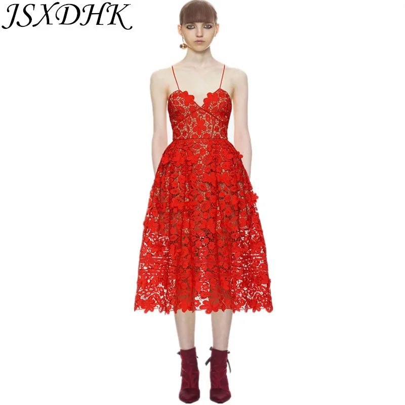 JSXDHK Sexy Self Portrait Party Dress 2021 Runway Summer sexy Spaghetti Strap Red Crochet Lace Hollow Out Midi V Neck Dresses
JSXDHK Sexy Self Portrait Party Dress 2021 Runway Summer sexy Spaghetti Strap Red Crochet Lace Hollow Out Midi V Neck Dresses