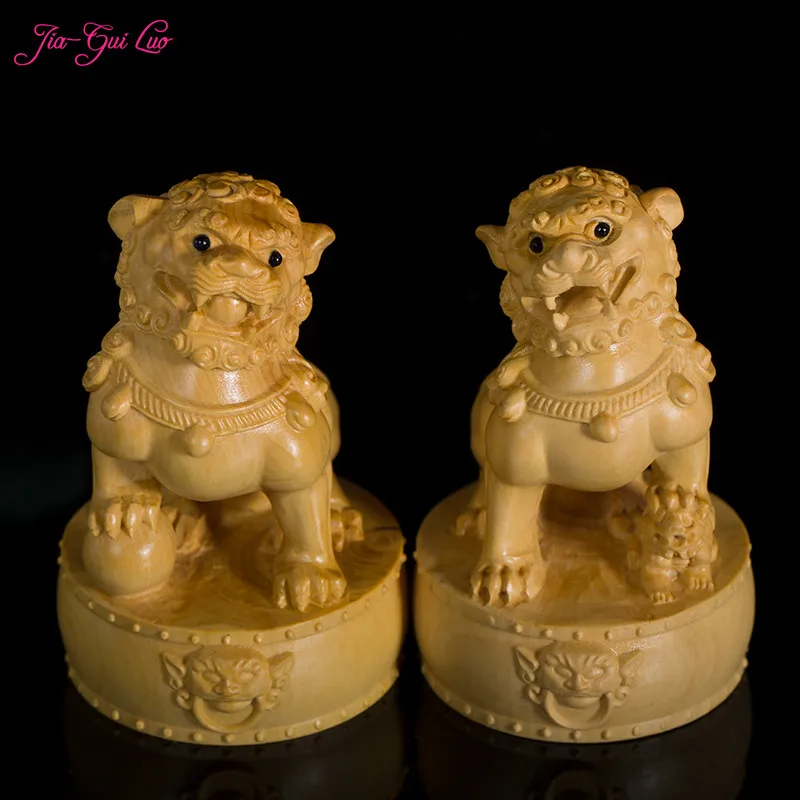 JIA-GUI LUO Boxwood carved town house Feng Shui lion crafts home animals home decorations unique creative birthday gift A007
JIA-GUI LUO Boxwood carved town house Feng Shui lion crafts home animals home decorations unique creative birthday gift A007