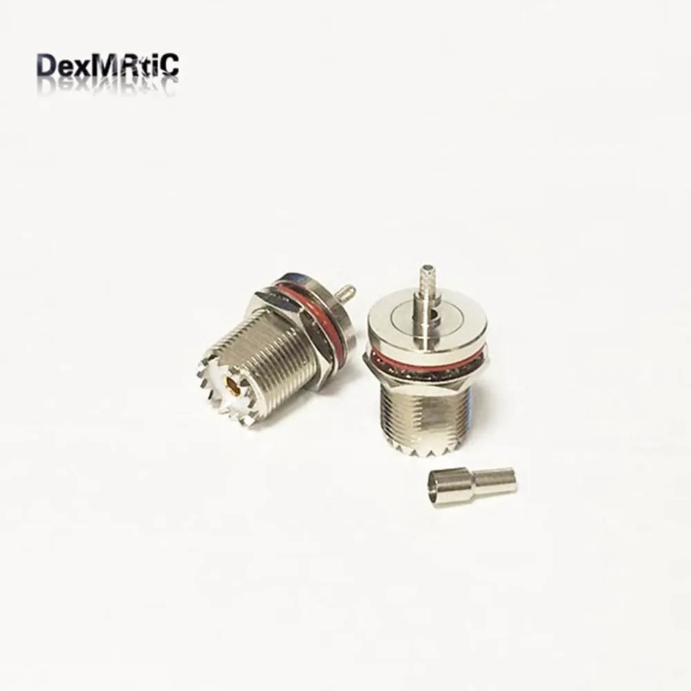 1 шт. Новый RF UHF гнездо Гайка SO239 обжимной для RG316 RG174 LMR100 прямой никелированный WIFI