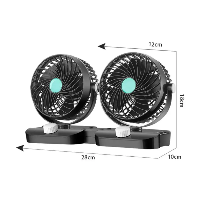 12V/24V 360 Degree All-Round Adjustable Car Auto Air Cooling Dual Head Fan Low Noise Car Auto Cooling Air Fan Car Accessory
12V/24V 360 Degree All-Round Adjustable Car Auto Air Cooling Dual Head Fan Low Noise Car Auto Cooling Air Fan Car Accessory