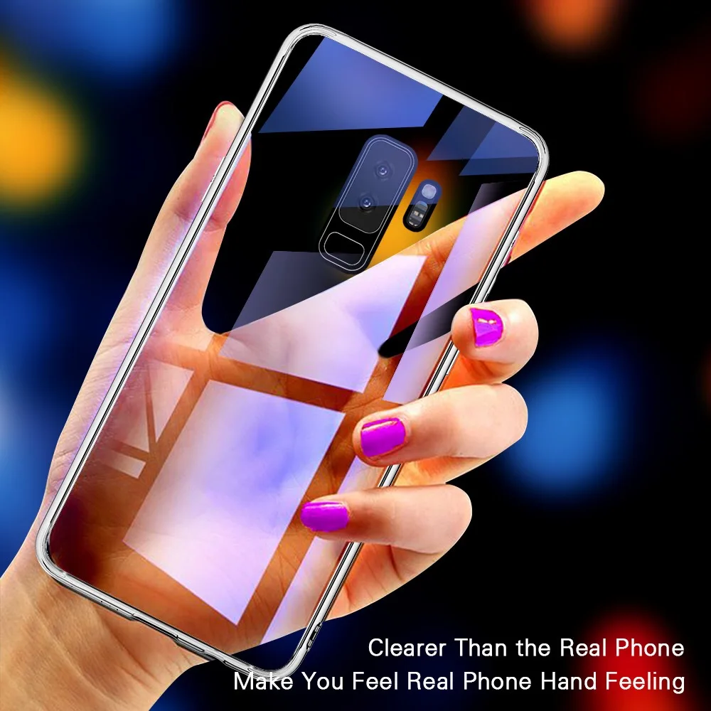 Чехол из закаленного стекла VIAERSON прозрачный чехол для Samsung Galaxy S10 S10Plus S10Lite S9 S9Plus S8