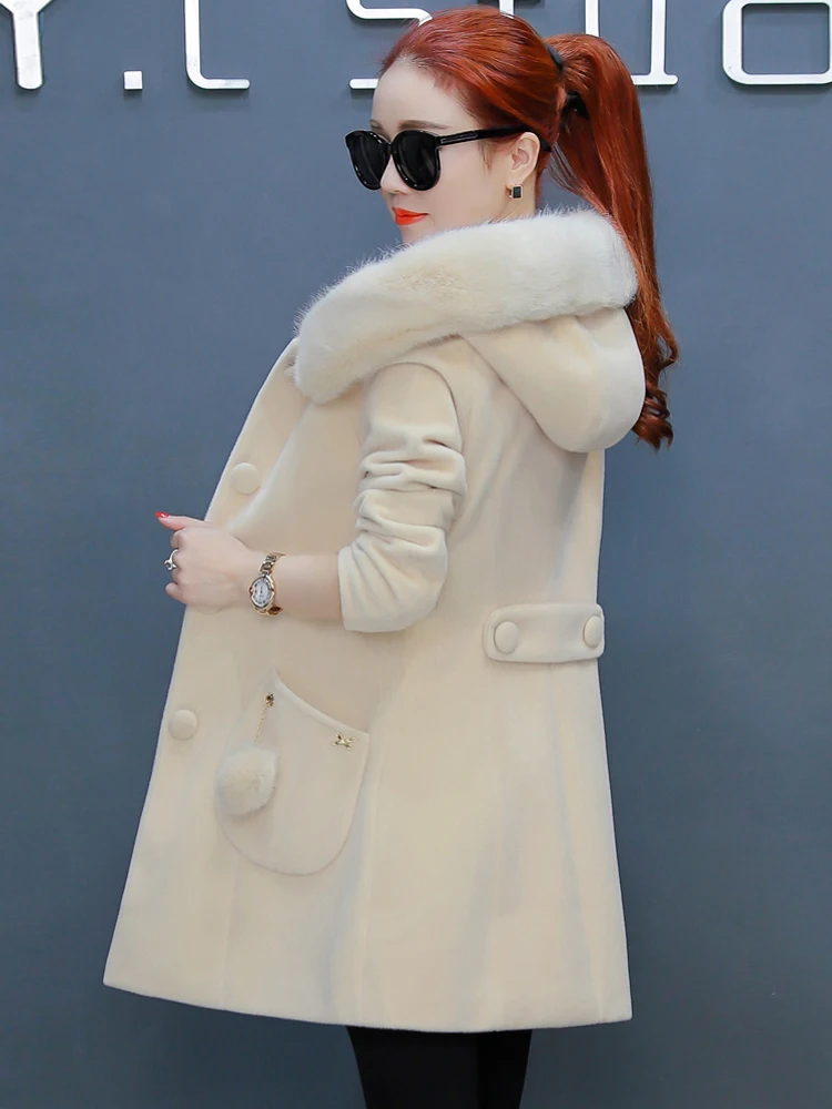 Women's medium length 2020 new style autumn winter wear, fashionable thickening dress, winter little woolen coat.
Women's medium length 2020 new style autumn winter wear, fashionable thickening dress, winter little woolen coat.