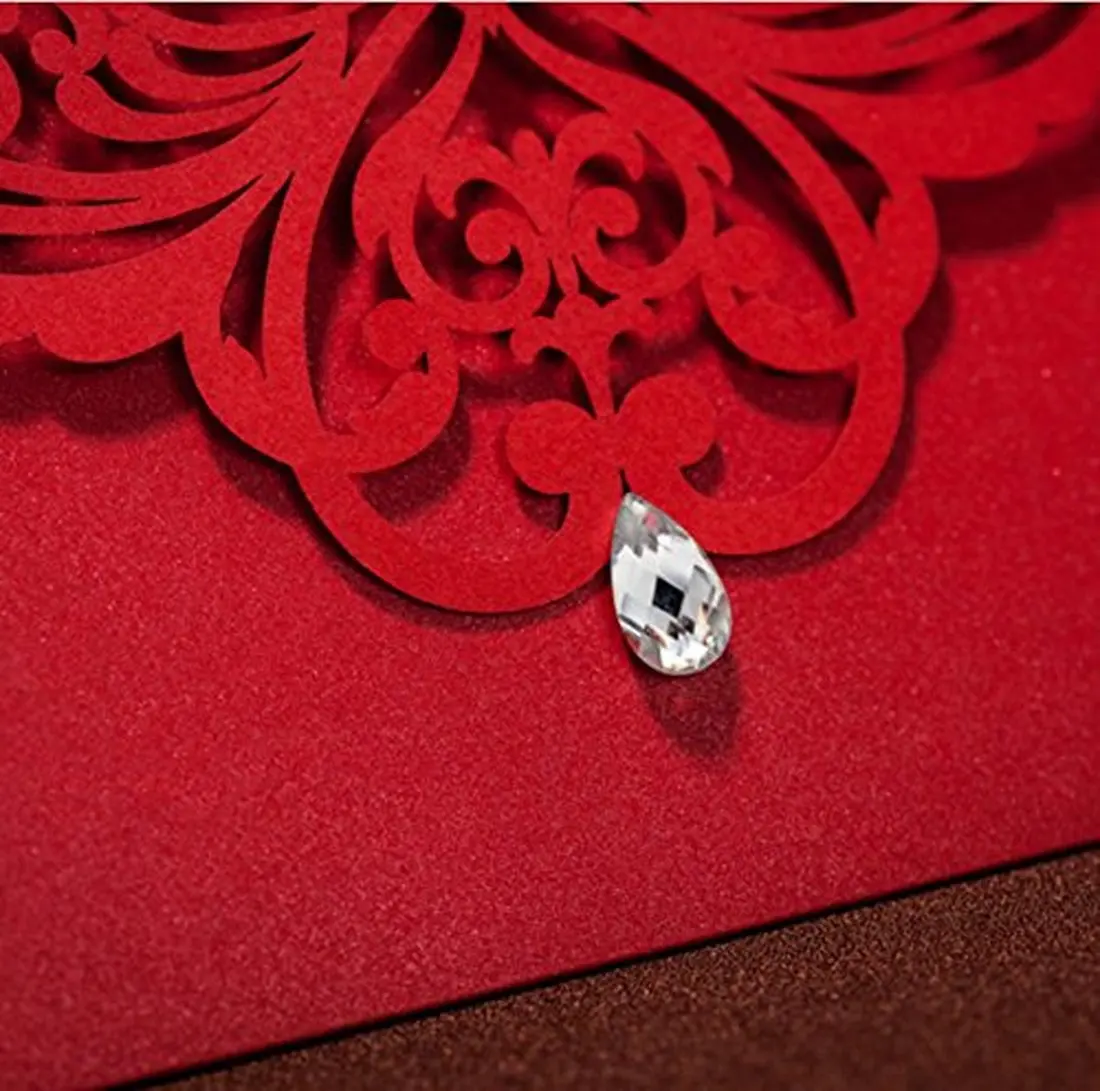 50Pcs Chinese Classic Red&White Laser Cut Wedding Invitation, Bridal Shower Marriage Invitation Card Party Favors with Envelope
50Pcs Chinese Classic Red&White Laser Cut Wedding Invitation, Bridal Shower Marriage Invitation Card Party Favors with Envelope