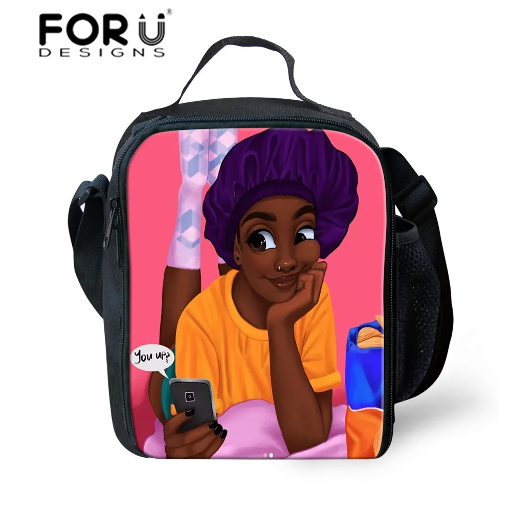 FORUDESIGNS Children Lunch Bags for Kids Neoprene Lunchbag Functional Lunch Box Bag Black Girls Magic Picnic Food Bag Customized
FORUDESIGNS Children Lunch Bags for Kids Neoprene Lunchbag Functional Lunch Box Bag Black Girls Magic Picnic Food Bag Customized